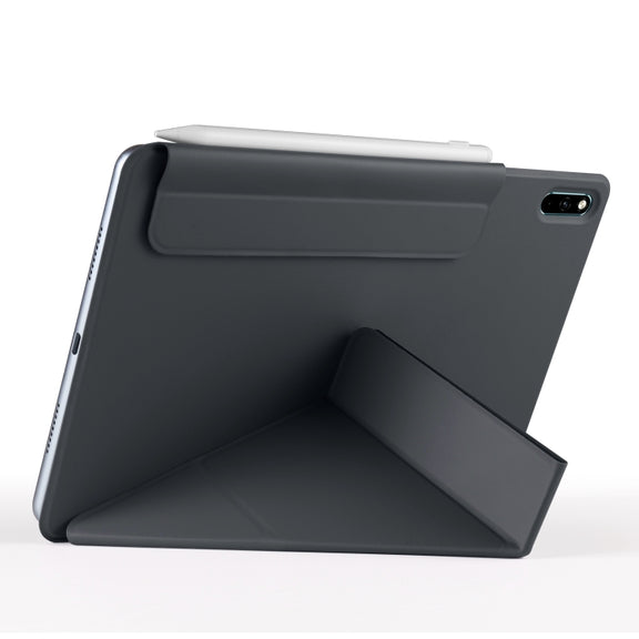 For Huawei MatePad 11 2021 Fixed Buckle Magnetic Deformation Leather Tablet Case(Black)