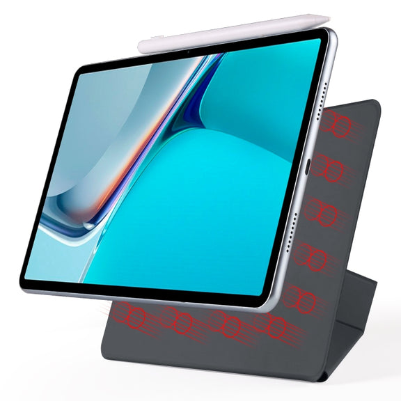 For Huawei MatePad 11 2021 Fixed Buckle Magnetic Deformation Leather Tablet Case(Black)