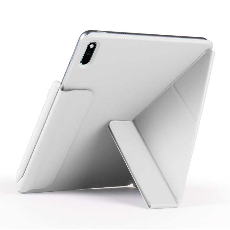 For Huawei MatePad 11 2021 Fixed Buckle Magnetic Deformation Leather Tablet Case(Grey)