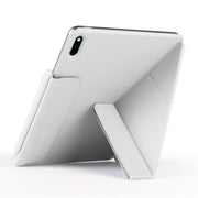 For Huawei MatePad 11 2021 Fixed Buckle Magnetic Deformation Leather Tablet Case(Grey)