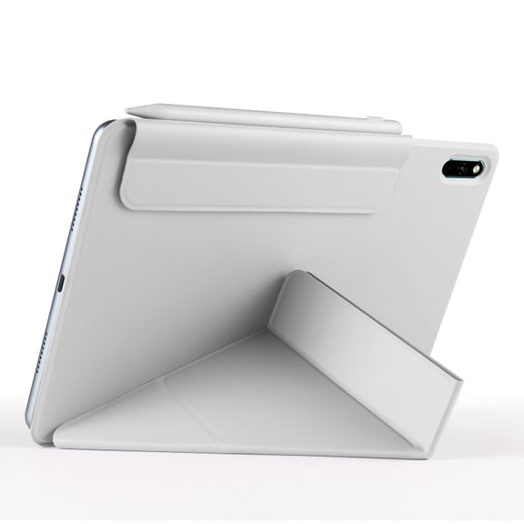 For Huawei MatePad 11 2021 Fixed Buckle Magnetic Deformation Leather Tablet Case(Grey)