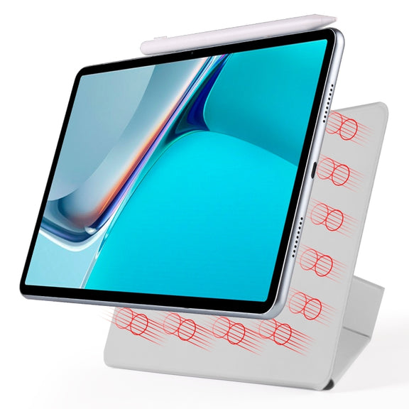 For Huawei MatePad 11 2021 Fixed Buckle Magnetic Deformation Leather Tablet Case(Grey)