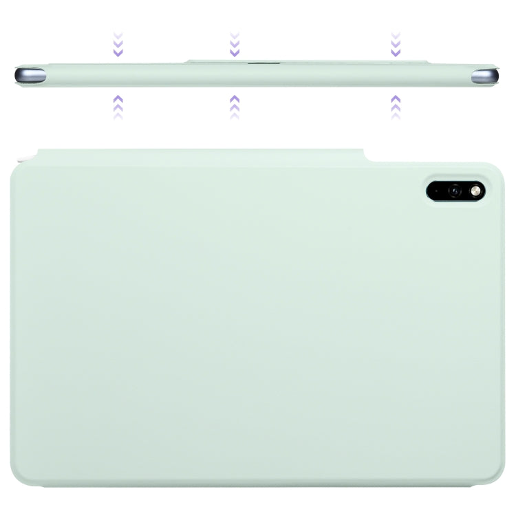 For Huawei MatePad 11 2021 Fixed Buckle Magnetic Deformation Leather Tablet Case(Baby Green)
