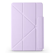 For Huawei MatePad 11 2021 Fixed Buckle Magnetic Deformation Leather Tablet Case(Purple)