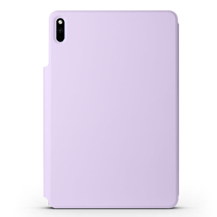 For Huawei MatePad 11 2021 Fixed Buckle Magnetic Deformation Leather Tablet Case(Purple)