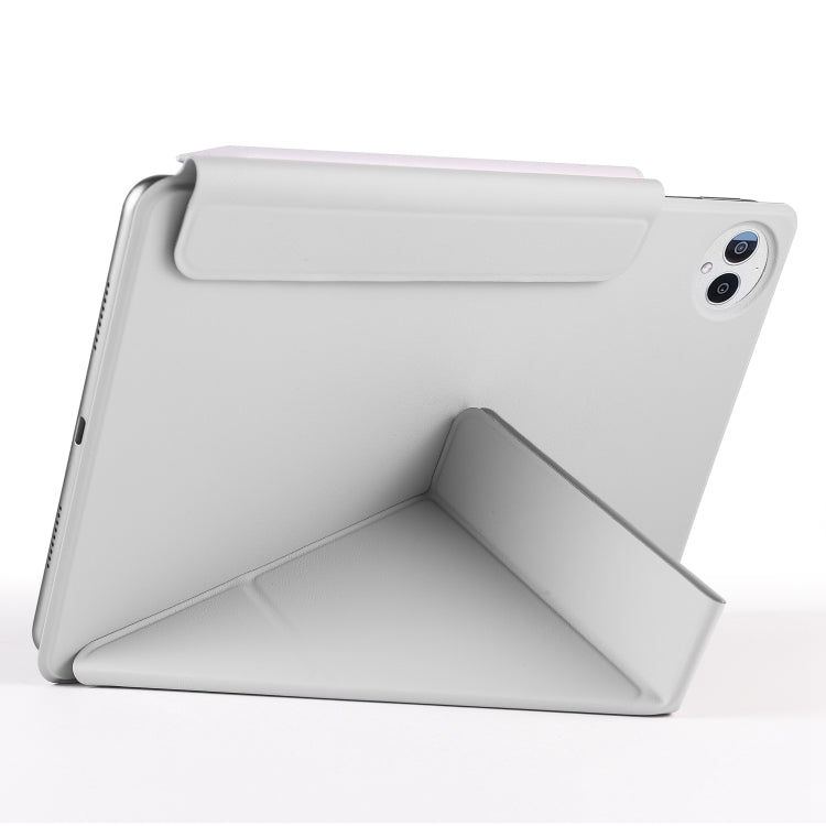 For Huawei MatePad Pro 13.2 2023 Fixed Buckle Magnetic Deformation Leather Tablet Case(Grey)