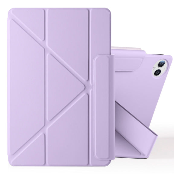 For Huawei MatePad Pro 13.2 2023 Fixed Buckle Magnetic Deformation Leather Tablet Case(Purple)