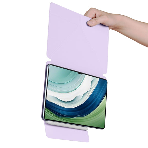 For Huawei MatePad Pro 13.2 2023 Fixed Buckle Magnetic Deformation Leather Tablet Case(Purple)