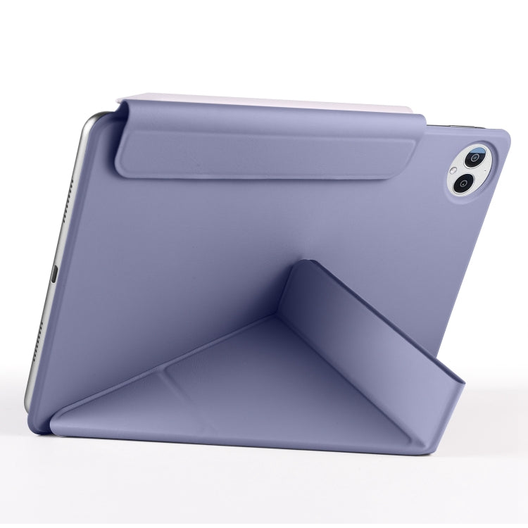 For Huawei MatePad Pro 13.2 2023 Fixed Buckle Magnetic Deformation Leather Tablet Case(Lavender Purple)