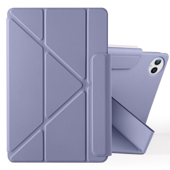 For Huawei MatePad Pro 13.2 2023 Fixed Buckle Magnetic Deformation Leather Tablet Case(Lavender Purple)
