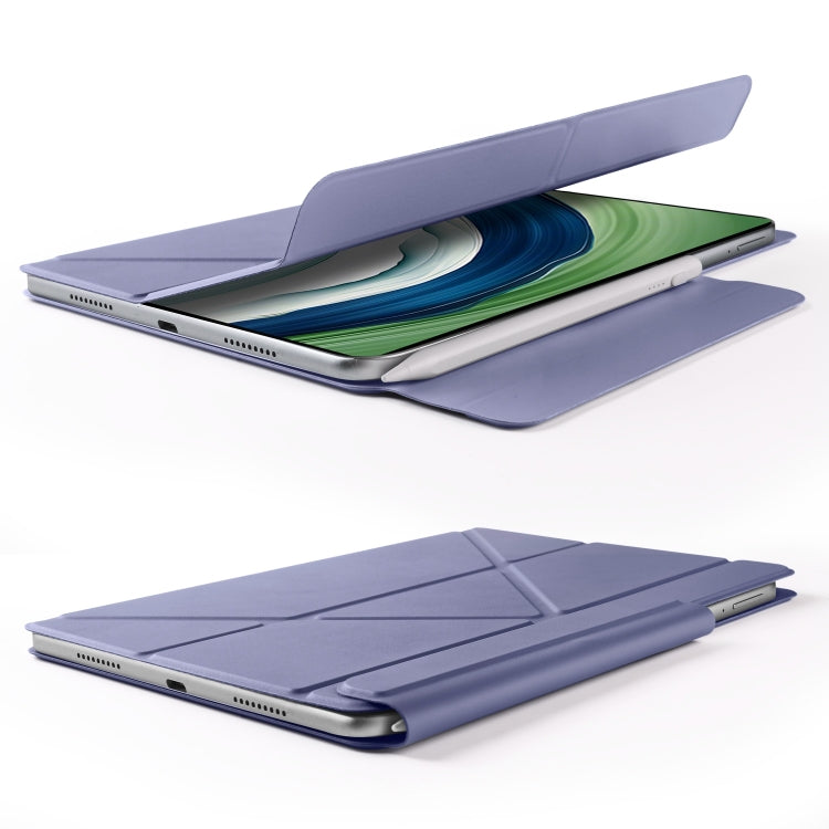 For Huawei MatePad Pro 13.2 2023 Fixed Buckle Magnetic Deformation Leather Tablet Case(Lavender Purple)