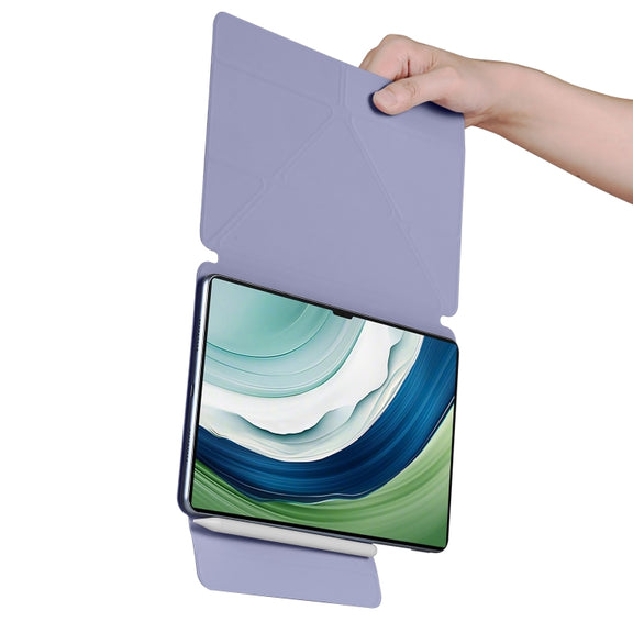 For Huawei MatePad Pro 13.2 2023 Fixed Buckle Magnetic Deformation Leather Tablet Case(Lavender Purple)
