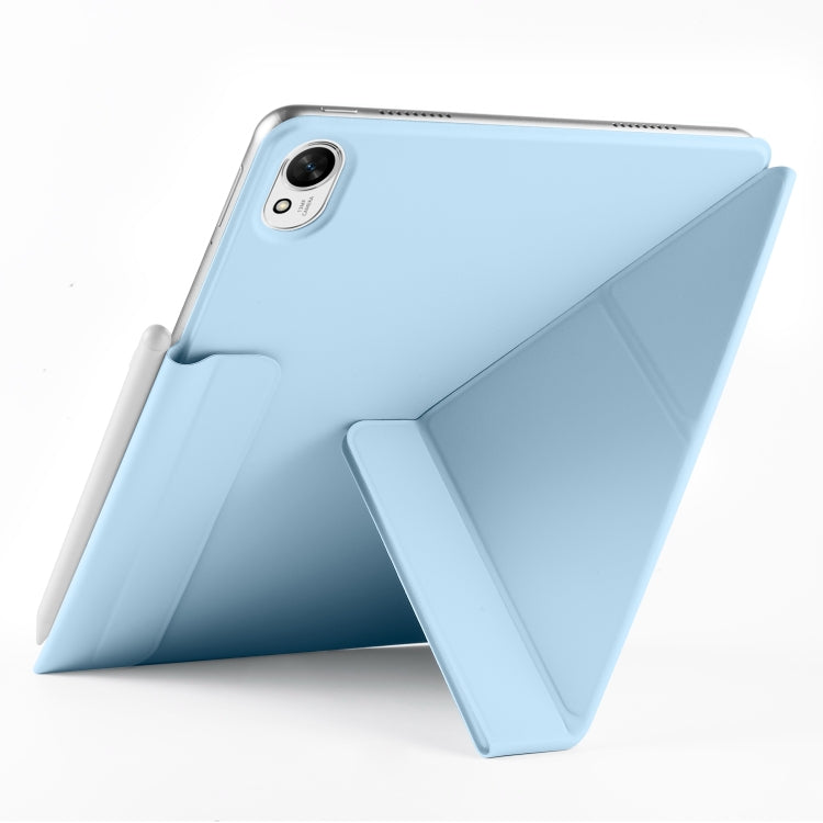 For Huawei MatePad Air 12 2024 Fixed Buckle Magnetic Deformation Leather Tablet Case(Ice Blue)
