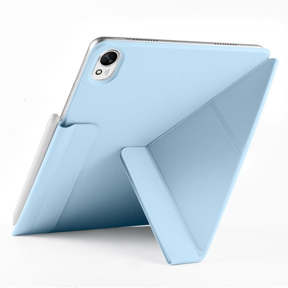 For Huawei MatePad Air 12 2024 Fixed Buckle Magnetic Deformation Leather Tablet Case(Ice Blue)