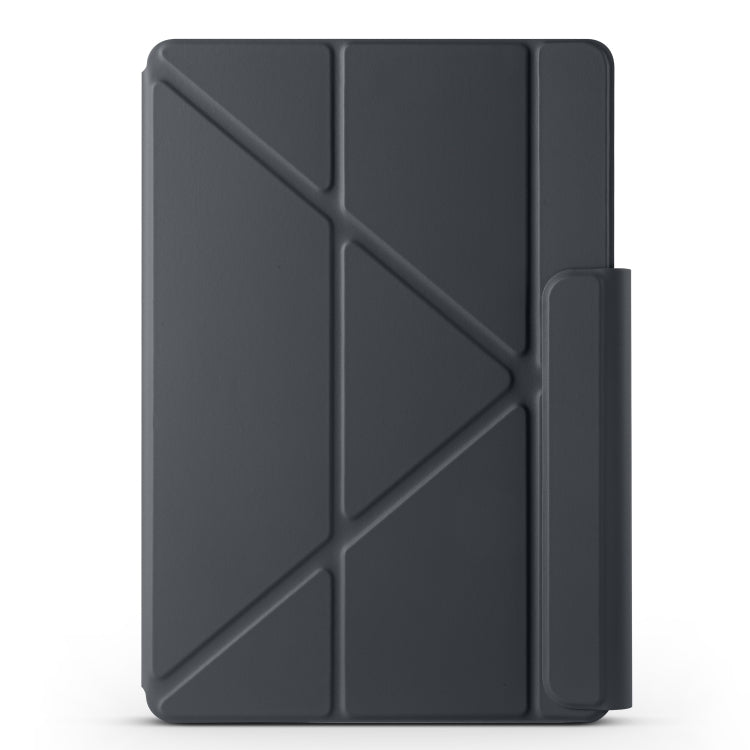 For Huawei MatePad Air 12 2024 Fixed Buckle Magnetic Deformation Leather Tablet Case(Black)