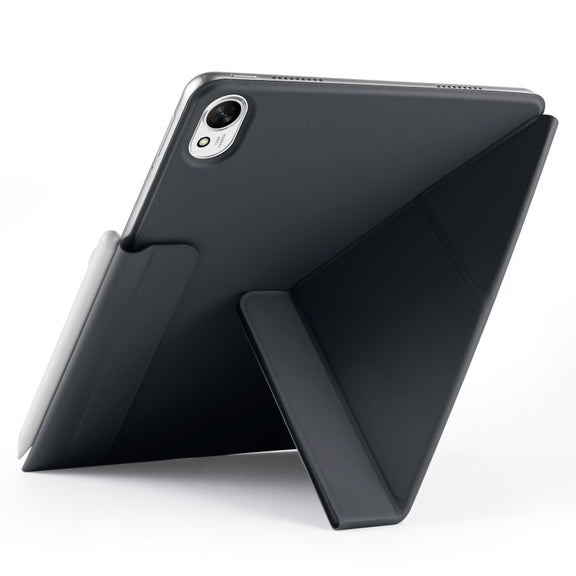 For Huawei MatePad Air 12 2024 Fixed Buckle Magnetic Deformation Leather Tablet Case(Black)