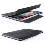 For Huawei MatePad Air 12 2024 Fixed Buckle Magnetic Deformation Leather Tablet Case(Black)