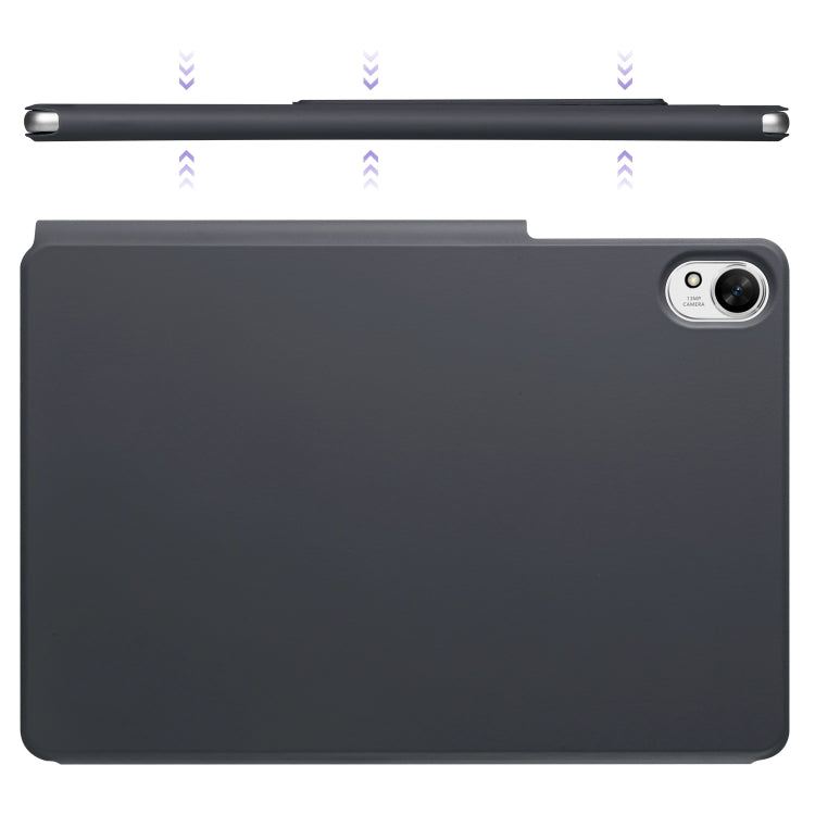 For Huawei MatePad Air 12 2024 Fixed Buckle Magnetic Deformation Leather Tablet Case(Black)