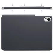 For Huawei MatePad Air 12 2024 Fixed Buckle Magnetic Deformation Leather Tablet Case(Black)