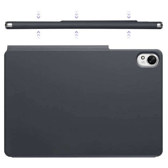 For Huawei MatePad Air 12 2024 Fixed Buckle Magnetic Deformation Leather Tablet Case(Black)