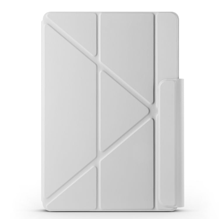 For Huawei MatePad Air 12 2024 Fixed Buckle Magnetic Deformation Leather Tablet Case(Grey)