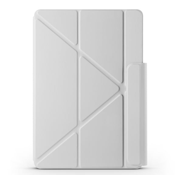 For Huawei MatePad Air 12 2024 Fixed Buckle Magnetic Deformation Leather Tablet Case(Grey)