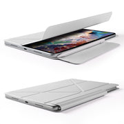 For Huawei MatePad Air 12 2024 Fixed Buckle Magnetic Deformation Leather Tablet Case(Grey)