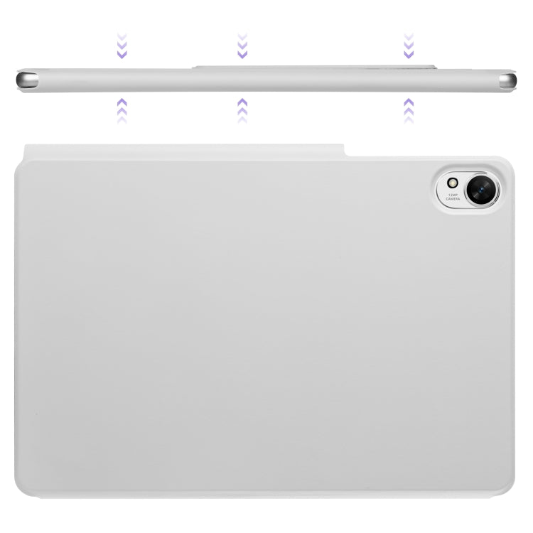 For Huawei MatePad Air 12 2024 Fixed Buckle Magnetic Deformation Leather Tablet Case(Grey)
