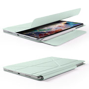 For Huawei MatePad Air 12 2024 Fixed Buckle Magnetic Deformation Leather Tablet Case(Baby Green)