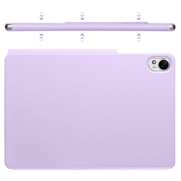 For Huawei MatePad Air 12 2024 Fixed Buckle Magnetic Deformation Leather Tablet Case(Purple)