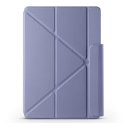 For Huawei MatePad Air 12 2024 Fixed Buckle Magnetic Deformation Leather Tablet Case(Lavender Purple)