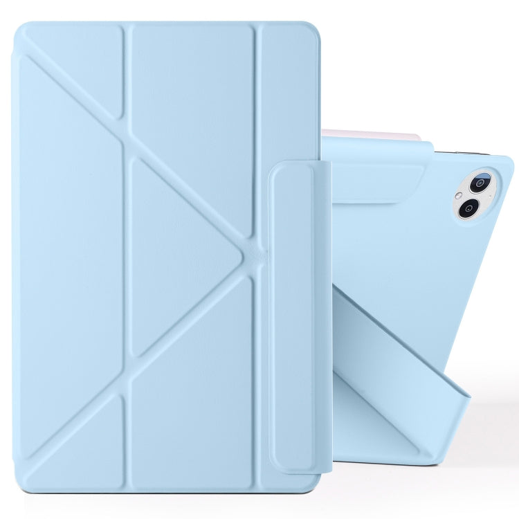 For Huawei MatePad Pro 12.2 2024 Fixed Buckle Magnetic Deformation Leather Tablet Case(Ice Blue)