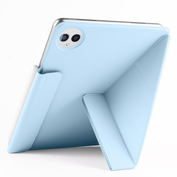 For Huawei MatePad Pro 12.2 2024 Fixed Buckle Magnetic Deformation Leather Tablet Case(Ice Blue)