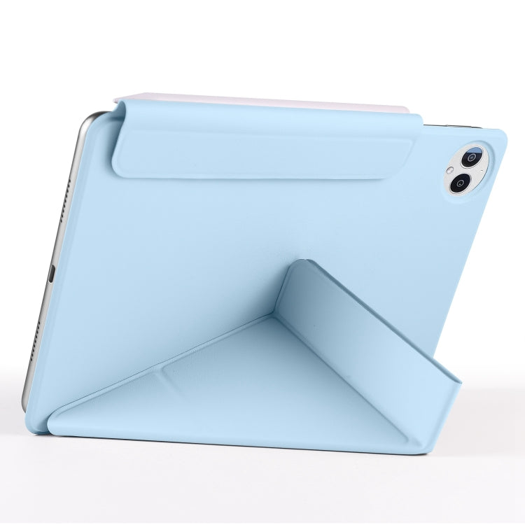 For Huawei MatePad Pro 12.2 2024 Fixed Buckle Magnetic Deformation Leather Tablet Case(Ice Blue)