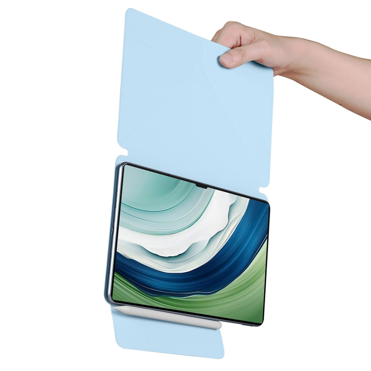 For Huawei MatePad Pro 12.2 2024 Fixed Buckle Magnetic Deformation Leather Tablet Case(Ice Blue)