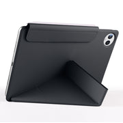 For Huawei MatePad Pro 12.2 2024 Fixed Buckle Magnetic Deformation Leather Tablet Case(Black)