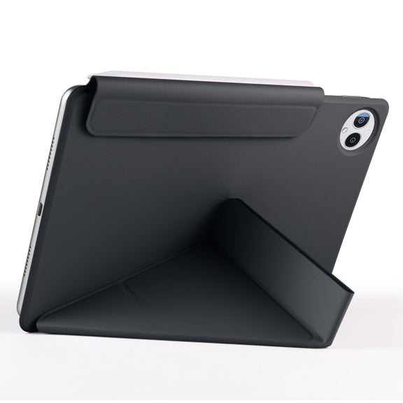 For Huawei MatePad Pro 12.2 2024 Fixed Buckle Magnetic Deformation Leather Tablet Case(Black)