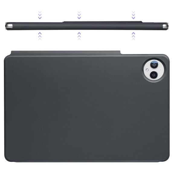 For Huawei MatePad Pro 12.2 2024 Fixed Buckle Magnetic Deformation Leather Tablet Case(Black)