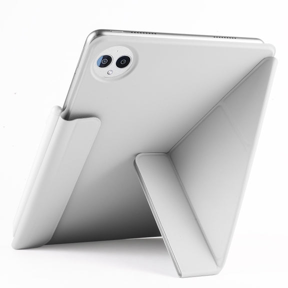 For Huawei MatePad Pro 12.2 2024 Fixed Buckle Magnetic Deformation Leather Tablet Case(Grey)