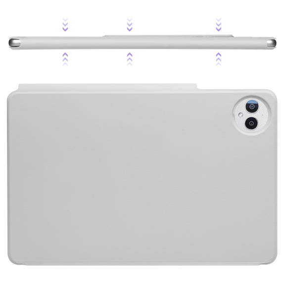 For Huawei MatePad Pro 12.2 2024 Fixed Buckle Magnetic Deformation Leather Tablet Case(Grey)