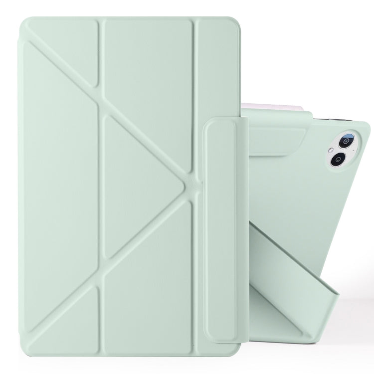 For Huawei MatePad Pro 12.2 2024 Fixed Buckle Magnetic Deformation Leather Tablet Case(Baby Green)