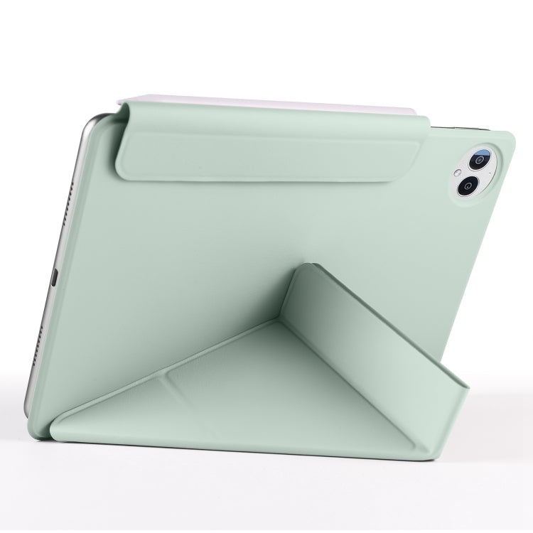 For Huawei MatePad Pro 12.2 2024 Fixed Buckle Magnetic Deformation Leather Tablet Case(Baby Green)