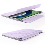 For Huawei MatePad Pro 12.2 2024 Fixed Buckle Magnetic Deformation Leather Tablet Case(Purple)