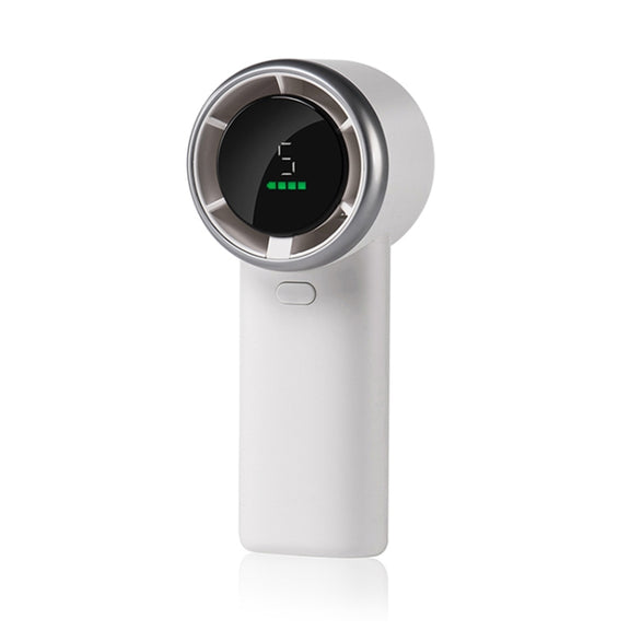 N603 HD Digital Display Handheld Turbine Fan(White)