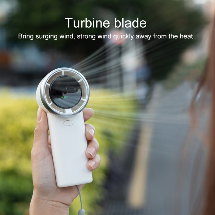 N603 HD Digital Display Handheld Turbine Fan(Black)