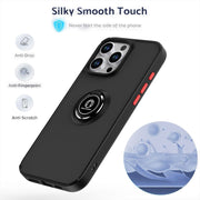 For iPhone 16 Pro Max Q Shadow 1 Series TPU + PC Phone Case with Ring(Black+Red)