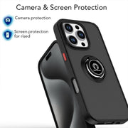 For iPhone 16 Pro Q Shadow 1 Series TPU + PC Phone Case with Ring(Royal Blue)