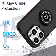 For iPhone 16 Pro Q Shadow 1 Series TPU + PC Phone Case with Ring(Royal Blue)