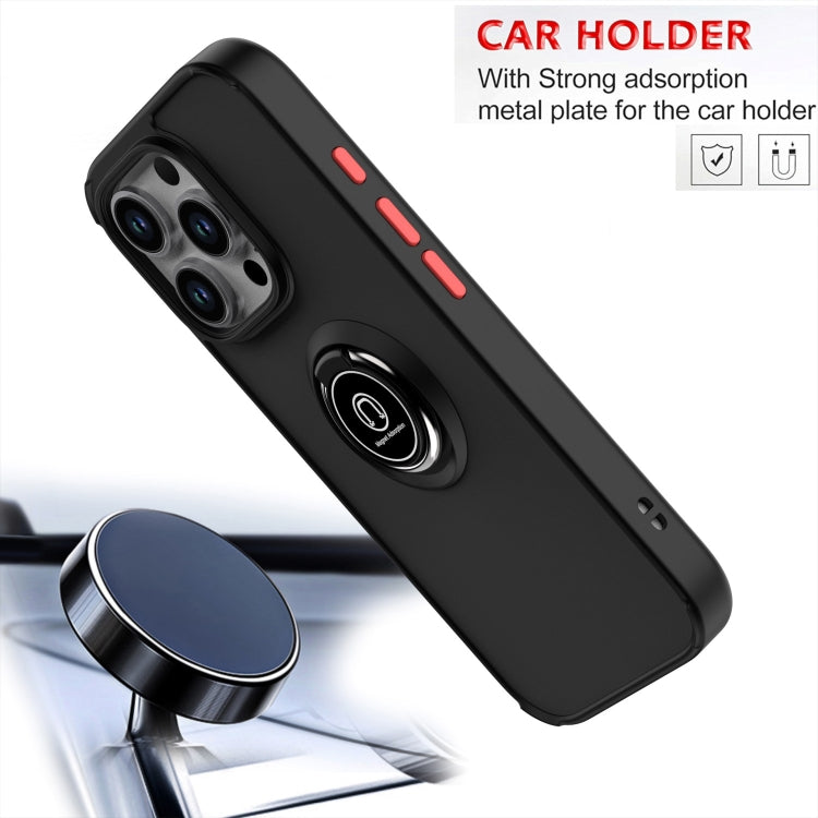 For iPhone 16 Pro Q Shadow 1 Series TPU + PC Phone Case with Ring(Royal Blue)