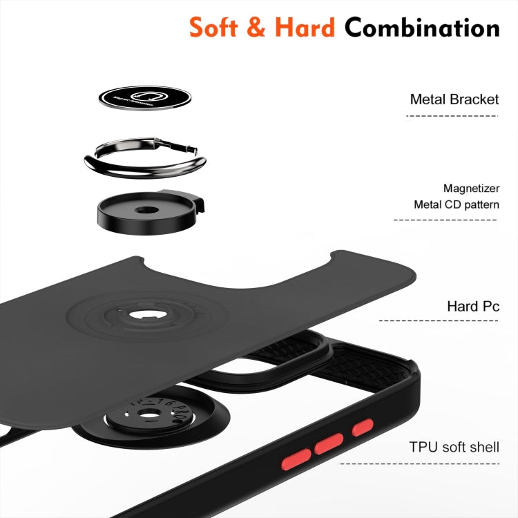 For iPhone 16 Pro Q Shadow 1 Series TPU + PC Phone Case with Ring(Royal Blue)
